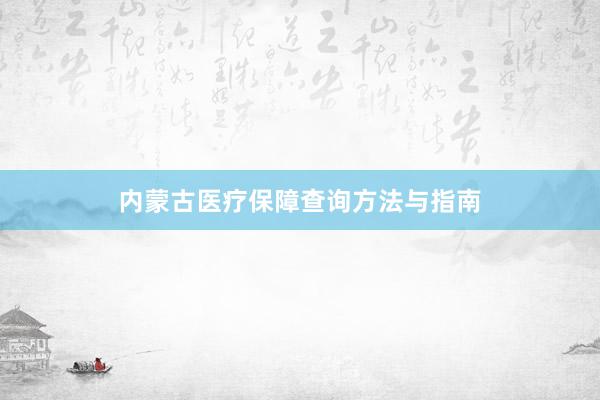 内蒙古医疗保障查询方法与指南