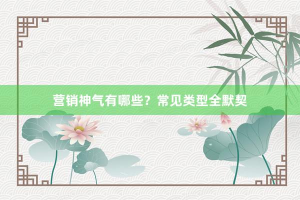 营销神气有哪些？常见类型全默契